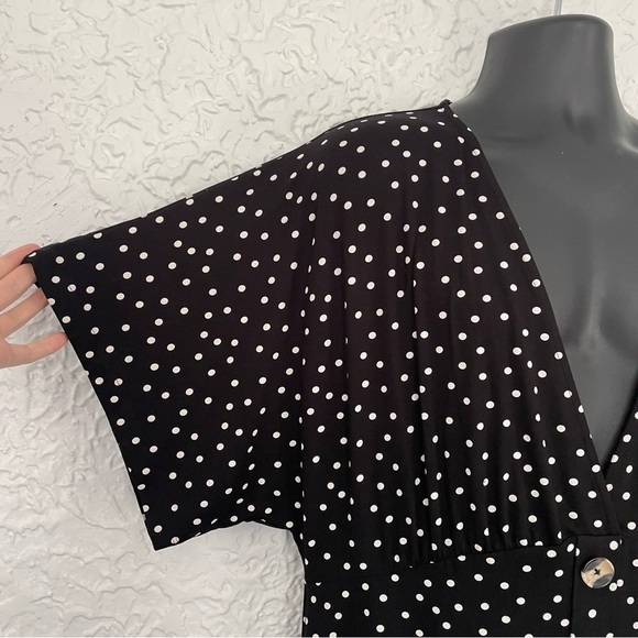 NWT ASOS Polka Dot Mini Dress Size 16 - Picture 5 of 9